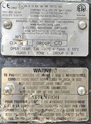 NEW MARTIN ENGINEERING National Oilwell Varco Co Vibrating Motor