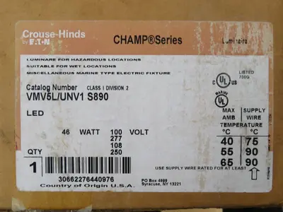 New | in-Stock CROUSE-HINDS VMV5L/UNV1 Light Source Equipment Texas US | Aucto #1308386