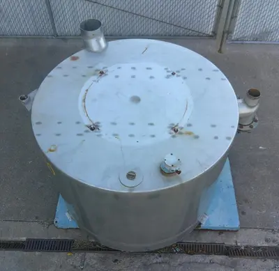 SPC9110  Tank 590 gallon vertical tank, Stainless Steel, flat