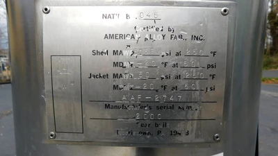 Item #16535 (American Alloy Fabricators, Inc )