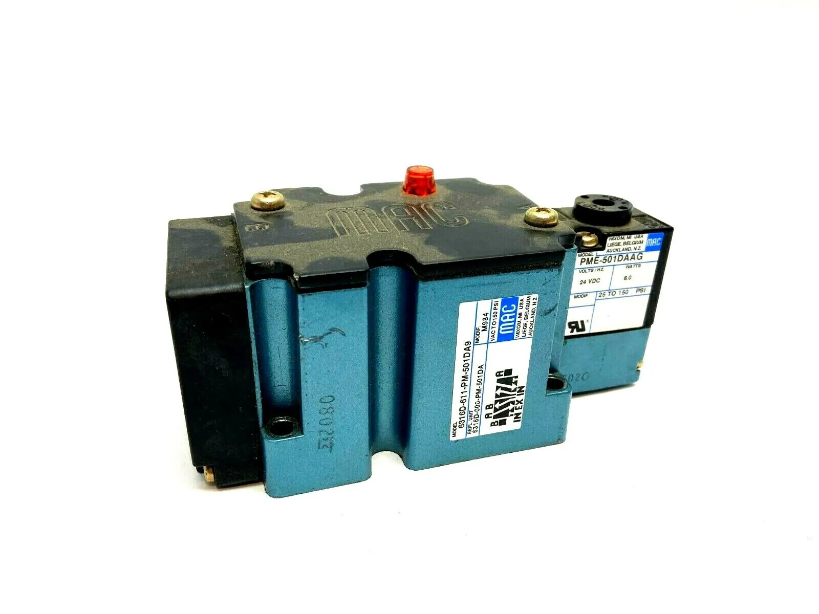 6316D-611-PM-501DA9 | Mac Valves  with PME-501DAAG - Used