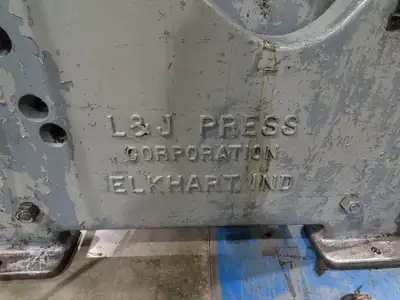 L & J 60 Ton Geared OBI Punch Press 5Hp 4" Stroke 9-1/2" Throat 220/440V 3Ph