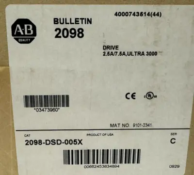 NEW ALLEN BRADLEY 2098-DSD-005X ULTRA 3000 SERVO DRIVE 2.5/7.5A SER. C