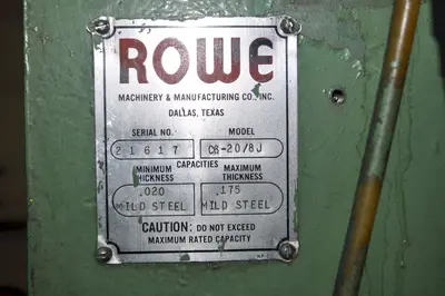USED ROWE C6-20/8J