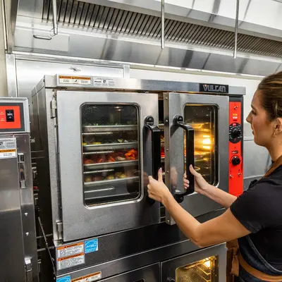 Vulcan VC55ED Double Full Size Electric Convection Oven - 25 Kw, 208v/1ph