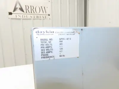Daykin GPFS-07 U Stepdown Transformer Disconnect 500VA 1Ph HV 480V LV 120V