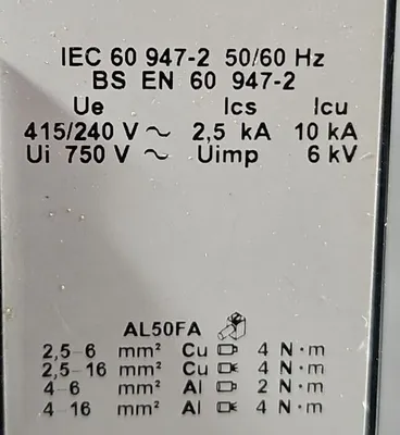 Square D FAL34020 CIRCUIT BREAKER INTERRUPTOR 20A. Loc5E-16