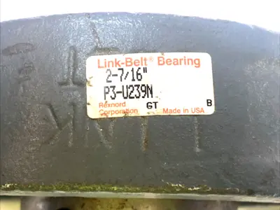 USED REXNORD PILLOW BLOCK BEARING 2-7/16" BORE CAST IRON