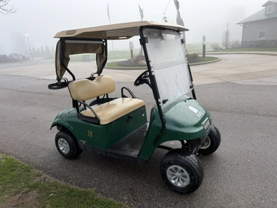 (1) 2019 E-Z-Go EFI golf cart with a Kawasaki gas engine, model 657061G01, includes canopy, fold-dow...