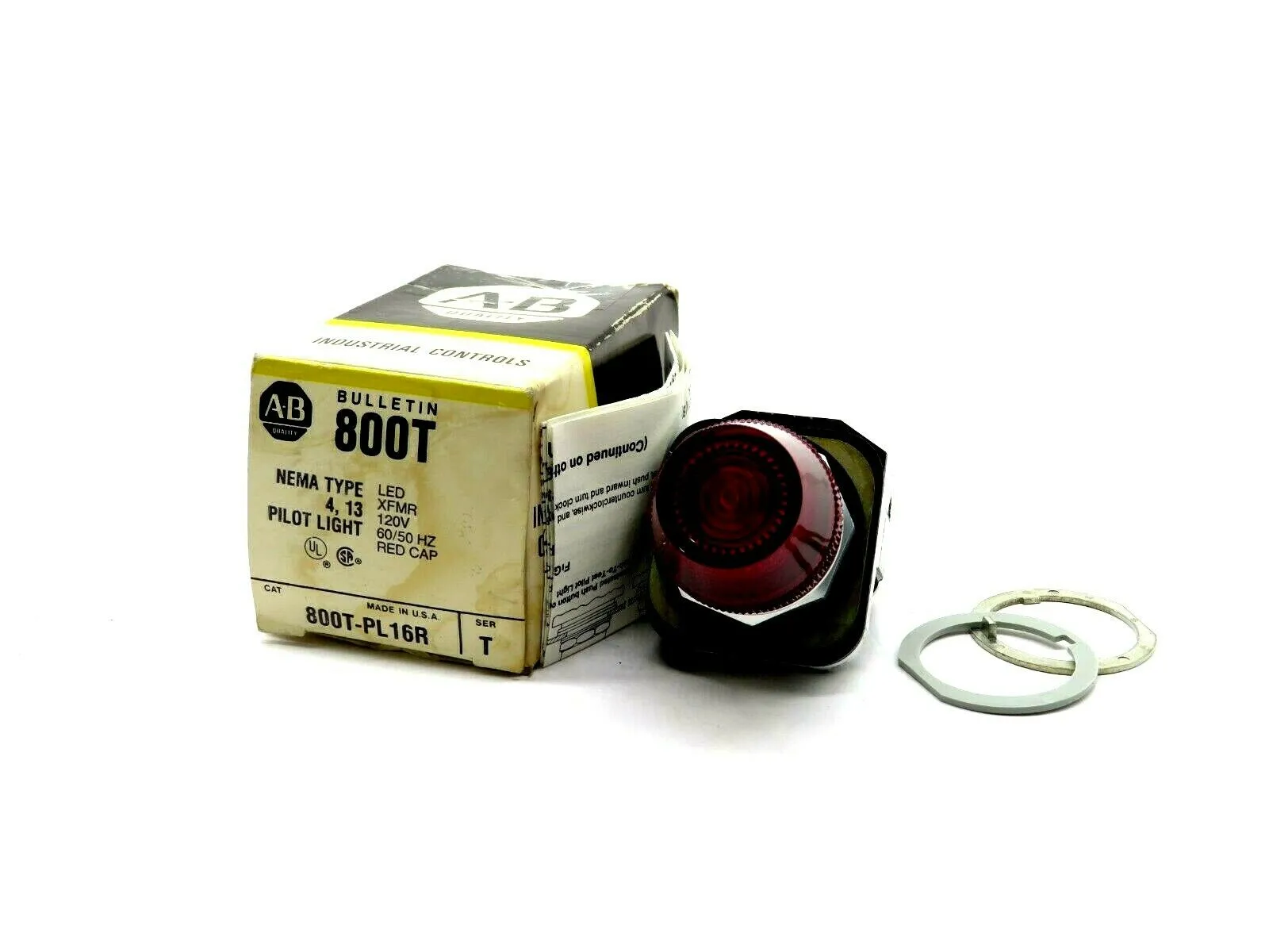NEW ALLEN BRADLEY 800T-PL16R PILOT LIGHT SER T 800TPL16R
