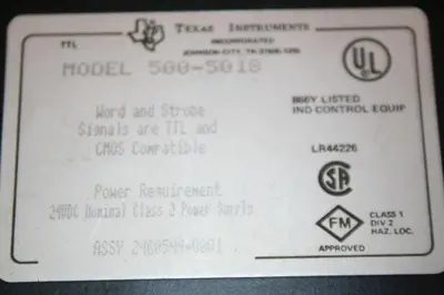 USED TEXAS INSTRUMENTS 500-5018
