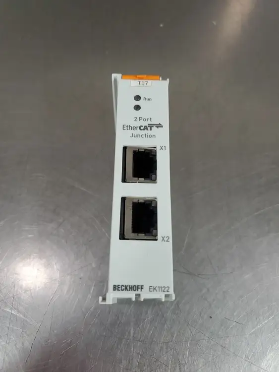 Used Beckhoff EK1122 2-Port EtherCAT Junction Module PLC Input & Output | Palmetto Automation #1148797