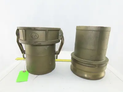 6C Type C  Brass 6" Camlock Coupling Fitting Male And Female Set Missing Seal