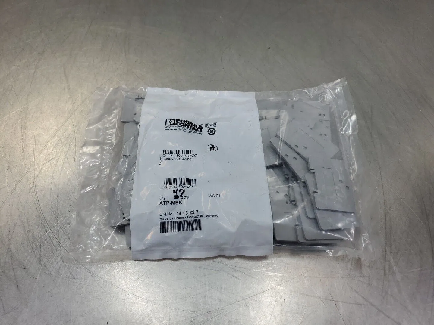 PHOENIX CONTACT ATP-MBK GRAY PARTITION PLATE, Lot of 47. 4C-36