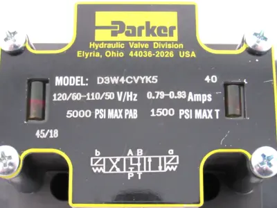 NEW PARKER D3W4CVYK5 SOLENOID VALVE