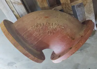 🔥(QTY 1)  12" Cast Iron Flanged 90 Degree Elbow Fitting 12 Bolt DFB-1290