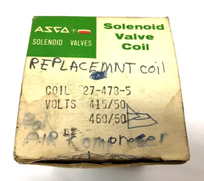 27-478-5 | Asco  Red Hat Solenoid Valve Replacement Coil 415/50V 460/60V - New Other