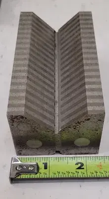 UNKNOWN BRAND MAGNETIC V-BLOCK SET OF 5, H: 1-7/8IN L: 4-3/8IN W: 2-3/8IN DIMENSIONS