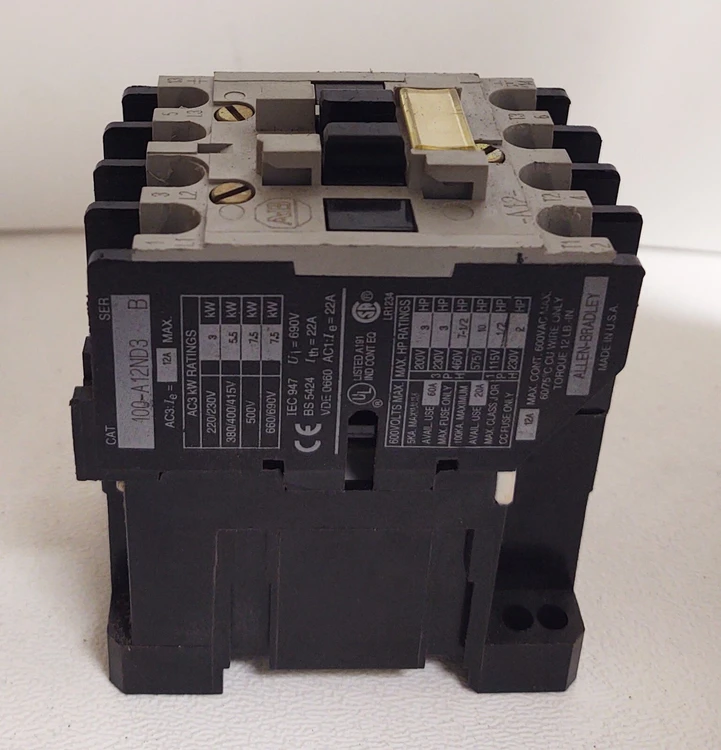 Used ALLEN BRADLEY 1 100-A12ND3 Motor Control Parts Kentucky US | Edwards Industrial Repair #1014649