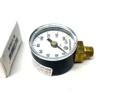 New | in-Stock Ashcroft Pressure Gauge, 1/8" NPT, 1-1/2" Face, 0/160psi Universal Pressure Meters Michigan US | Maverick Industrial Sales #1401326