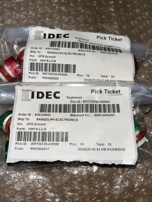 Large Lot of New various IDEC   Buttons & Caps See Photos + Warranty