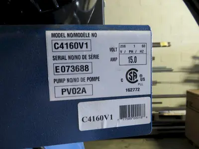 5 HP, Eagle Vertical Air Compressor, 60 Gallon Tank, 208/230 Volt, Single Phase
