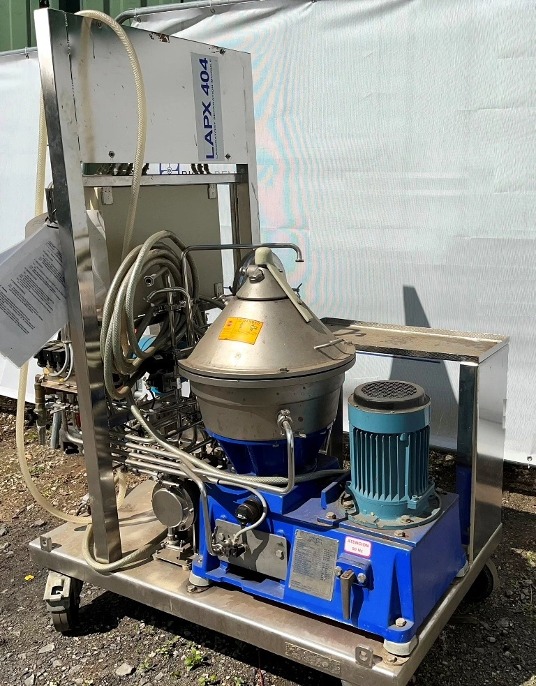 Alfa-Laval WSPX 404 SGP-31G CLARA 20 clarifier skid, 316SS.