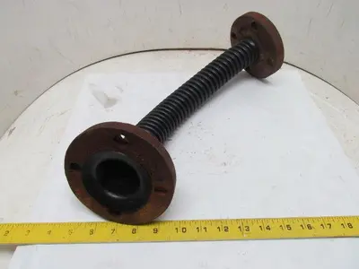 1-1/2x16" Flex Hose Teflon Helical Flared Thru Flanged 150# Ductile Iron Ends