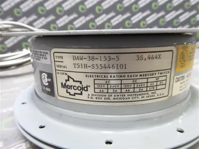 Mercoid Control DAW-38-153-5 Temperature Switch Surplus