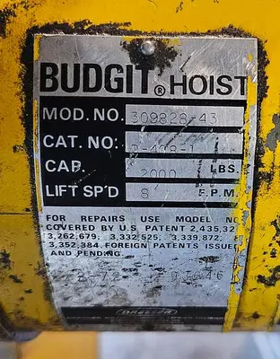 USED 1972 BUDGIT 309828-43