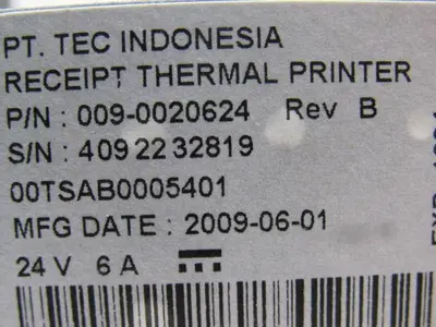 NCR 009-0020624  ATM Machine Thermal Receipt Printer