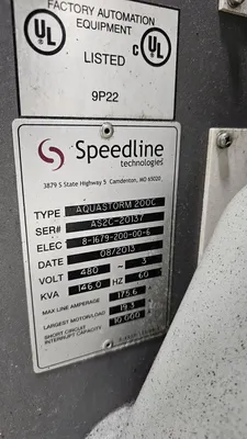 2013 SPEEDLINE AQUASTORM 200C In-Line | Tekmart International Inc. (8)