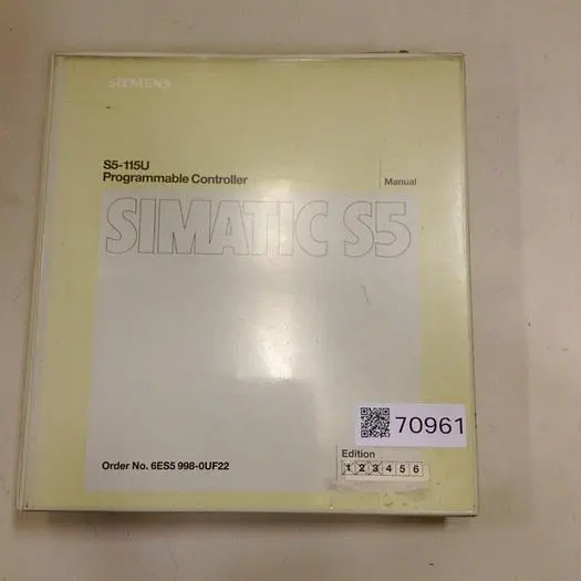 Used SIEMENS 6ES5 998-0UF22 Manuals Michigan US | Ideal Machinery #567375