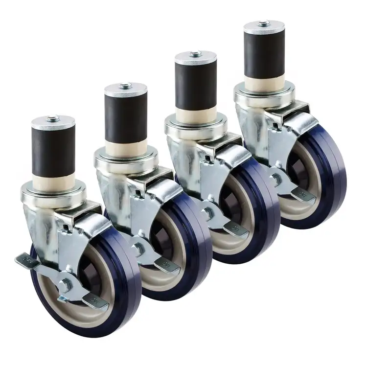 New | in-Stock Atosa New Atosa WA400001 Caster Set, 5" H, 1-1/2" Expanding Stem Caster Kit (Set of 4) Casters Illinois US | Falcon Restaurant Supply #1375190