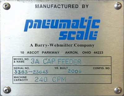 USED PNEUMATIC SCALE TC607