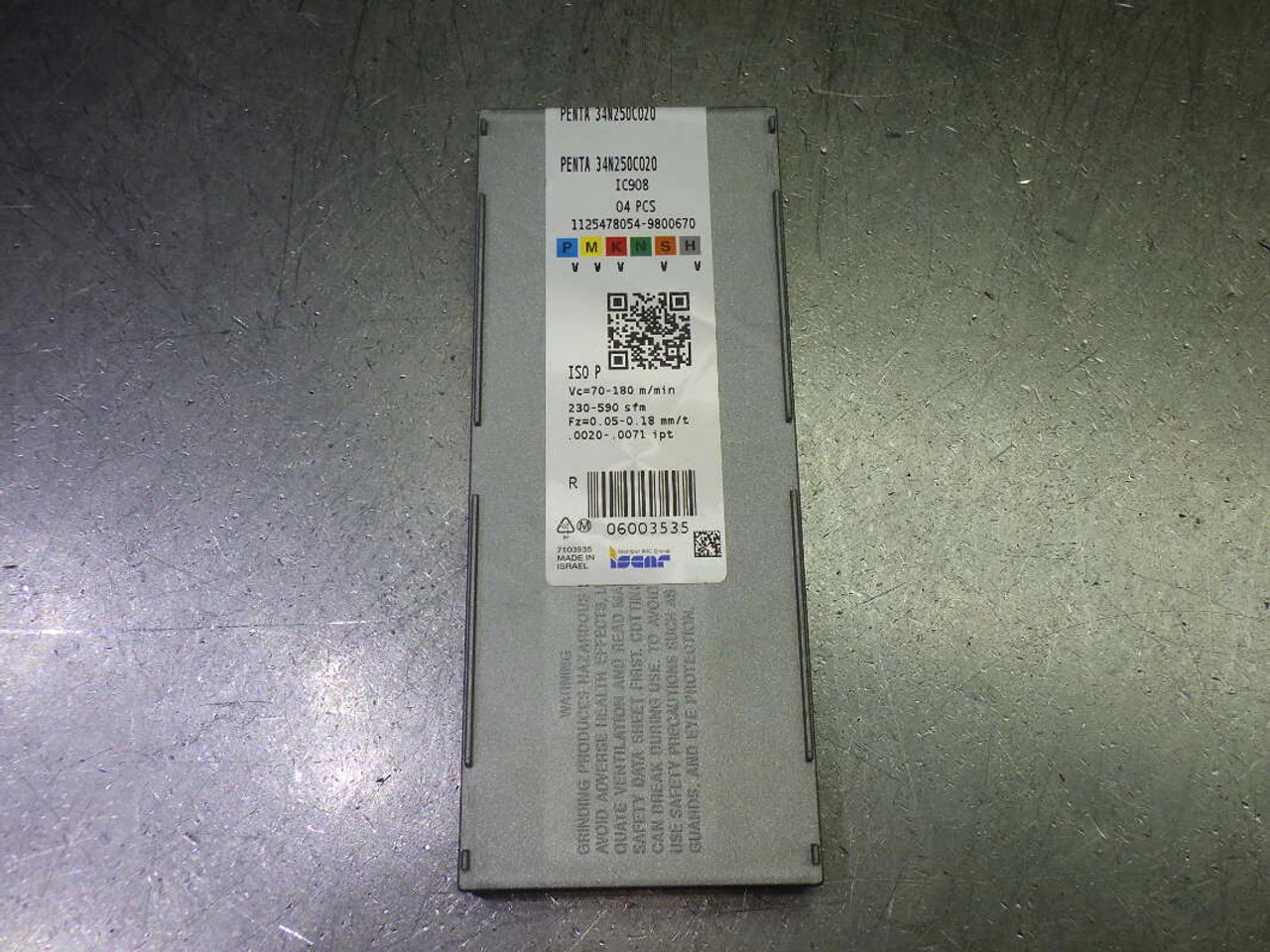 Iscar .098" Carbide Parting Inserts QTY4 PENTA 34N250C020 IC908 (LOC1238C)