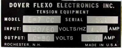 NEW DOVER FLEXO ELECTRONICS E-7-CC CONTROLLER E7CC