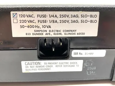 USED SIMPSON MICRO OHMMETER 120V