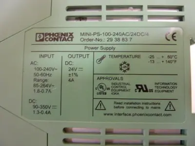 USED PHOENIX CONTACT MINI-PS-100-240AC/24DC/4