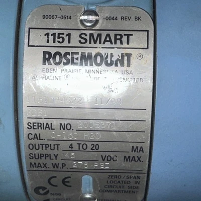 USED Rosemount 1151DP4S22S2B1