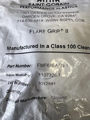 New | in-Stock Saint Gobain FMF68EAFN-1 Valves/Fittings California US | Davliegogo LLC #1710156