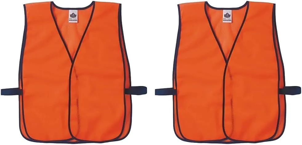 Ergodyne GloWear Non-Certified High Visibility Vest One Size Orange 2pk