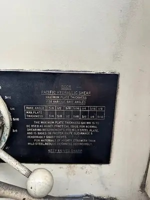 Used PACIFIC 500R Power Squaring Shears (Inch) Georgia US | The Equipment Hub #717910