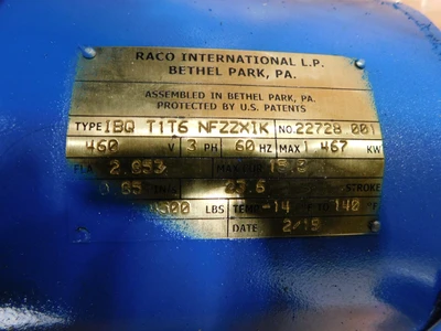 New | in-Stock RACO IBQ T1T6 NFZZXIK Linear Actuators Ohio US | Equipment Recovery Corp. #1331801