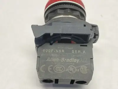 800FP-P4PN5R | Allen Bradley  Pilot Indicator Light Red 25mA 120V LOT OF 2 -  Used