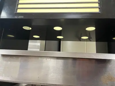 Used Star Used Star 25S Stainless Hotdog Roller Star Ambient Bun Box SS25-BB and Lighted Display 120V Concession Equipment Illinois US | Falcon Restaurant Supply #1375896