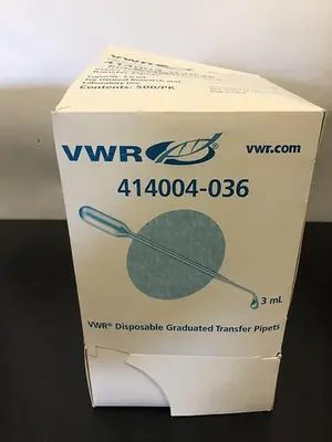 VWR DISPOSABLE GRADUATED TRANSFER PIPETS