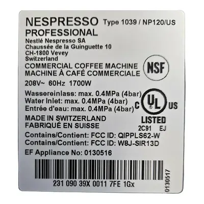 USED NESPRESSO MOMENTO 120
