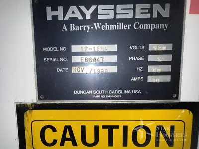 Used 1999 HAYSSEN EDGE 12-16 HR Bagger Only Vertical Form & Fill California US | Star Industries #1254485