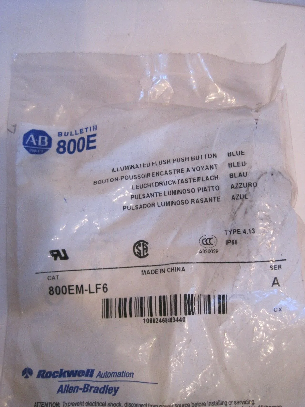 4 NEW ALLEN BRADLEY 800EM-LF6 PUSHBUTTON 800EMLF6